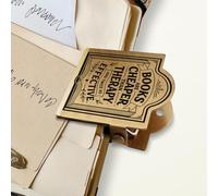 ANATTASOUL Bibliotherapy Brass Travel Journal Clip for Notebook,Bookmark