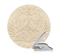 ANATTASOUL Book Embosser Personalized Book Dragon Pattern Book Stamp, Durable Library Stamp with Handle Set for Books,Library, Envelopes, Documents, Invitation