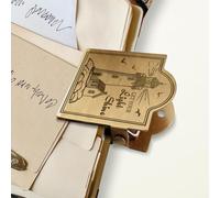 ANATTASOUL Brass Travel Notebook Journal Clip Lighthouse Book Binder Clips Metal Vintage, 1.8"x1.6" Decorative Heavy Duty Gold Page Holder Clamps for Book, Paper, Bookmark, Accessories, Gifts