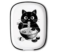 ANATTASOUL Cat and Ramen Ceramic Coffee Spoon Rest Kitchen for Cooking