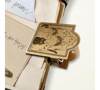 ANATTASOUL Cats Brass Travel Journal Clip for Notebook,Bookmark