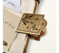 ANATTASOUL Dandelion Brass Travel Journal Clip for Notebook,Bookmark