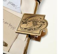 ANATTASOUL Egyptian Cat Brass Travel Journal Clip for Notebook,Bookmark