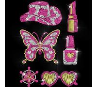 ANATTASOUL Iron on Rhinestone Transfers Butterfly Glitter Diamante Patch Sequin for Clothes, 11.6"x8.2" Large Bling Hotfix Iron On Applique for Jeans Jacket Caps Bag T-Shirt Shoes DIY Decor Gifts