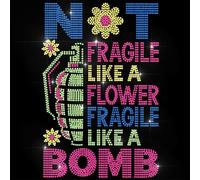 ANATTASOUL Iron on Rhinestone Transfers NOT Fragile Like A Flower Glitter Diamante Patch Sequin for Clothes, Large Bling Hotfix Iron On Applique for Clothing Hoodies Dress Shirt DIY Decor Gifts