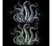 ANATTASOUL Iron on Rhinestone Transfers Octopus Tentacles Glitter Diamante Patch Sequin for Clothes,11.6"x8.2" Large Bling Hotfix Iron On Applique for Jeans Jacket Cap Bag T-Shirt Shoes DIY Decor Gift