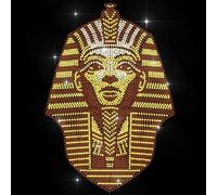 ANATTASOUL Iron on Rhinestone Transfers Sphinx Glitter Diamante Patch Sequin for Clothes, 11.6"x8.2" Large Bling Hotfix Iron On Applique for Jeans Jacket Caps Bag T-Shirt Shoes DIY Decor Gifts