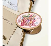 ANATTASOUL Pink Bow Brass Travel Journal Clip for Notebook,Bookmark