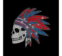 ANATTASOUL Rhinestone Iron on Transfers Aboriginal Headdress Glitter Diamante Hotfix Patches for Clothes, 11.6"x8.2" Large Iron On Sequin Applique for T-Shirts Bags Jeans Jacket Caps Shoes DIY Decor