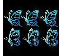 ANATTASOUL Side View Butterfly Iron on Rhinestones for Clothes DIY Decor