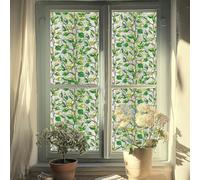 ANATTASOUL Static Window Clings Artistic Leaves 1 Sheet Reusable Window Decals for Glass, 47.24" x 11.8" Removable Double Sided Window Sticker for Room Office Home Decoration