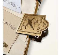 ANATTASOUL Travelers Notebook Clip MetalTravel Airplane Book Bill Binder Clips Holder Alloy Antique Bronze Vintage Decorative for Travelers Art Journaling Reading