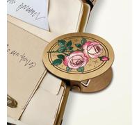 ANATTASOUL Vintage Rose Brass Travel Journal Clip for Notebook,Bookmark