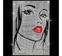 ANATTASOUL White Iron on Rhinestone Transfers Women Glitter Diamante Patch Sequin for Clothes, 11.6"x8.2" Large Bling Hotfix Iron On Applique for Jeans Jacket Caps Bag T-Shirt Shoes DIY Decor Gifts