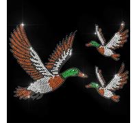 ANATTASOUL Wild Duck Iron on Rhinestones for Clothes DIY Decor