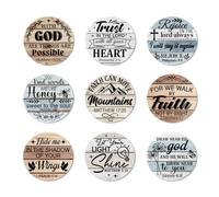 ANATTASOUL Wood Coasters Set of 9 for Drinks Bible Verses Colorful Wooden Cup Mat for Coffee Table Decor, 3.9" Desk Coasters for Home, Apartment, Office, Bar Gifts