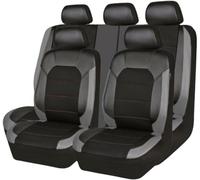 AnatuM Car Seat Cover Sets For-Toyota Prius 2006-2011, Leather Front Rear Seat Cushion Protectors Waterproof Durable Interior Accessories,Grey