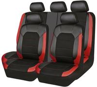 AnatuM Car Seat Cover Sets For-Toyota Prius 2006-2011, Leather Front Rear Seat Cushion Protectors Waterproof Durable Interior Accessories,Red