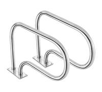 AnatUm Mount Pool Handrail Base, Stainless Steel Pool Handrail, Inground Pool Handrails, Easy-Mount Handrail,full Set Accessories (Size: 30 × 22× 9.8In, Silver)