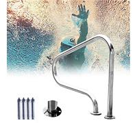 AnatUm Rustproof Pool Handrail, Easy Mount Hand Grab Rail w/Reinforced Base, 304 Stainless Steel Safety Handle for Indoor and Outdoor Swimming Pool(1pcs)