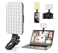 ANAUTIN Selfie Light, 60 LED 2200mAh Rechargeable Cell Phone Fill Light, 7 Modes, 10-Level Brightness, Portable Clip on Light for Phone/Tablet/Laptop, Zoom Call Vlog Makeup TikTok Video Fill Light