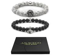 Anavego True Bond Comes with Unique Storage Gift Box Matching Couples Bracelet Set. Gift for Him Her Boyfriend Girlfriend Husband Wife Women Men Mother Father. 8 Millimetre Beaded