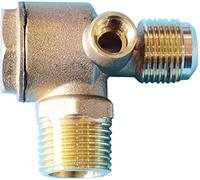 Anawakia Brass 3 Way Male Threaded Air Compressor Check Valve 20 x 20 x 10mm 1/2" x 1/2" x 1/8"