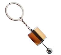 Anawakia Car Shifter Keyring Creative Auto Gear Shifter Model Keychain Car Shift Shaped Metal Alloy Key Rings (Gold)