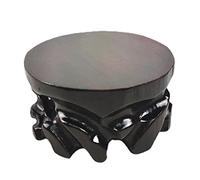 Anawakia Wood Base Display Stand Bonsai Wooden Pedestal Teapot Pedestal Tray Popular Stone Ornament Display Stand Craft Bracket Teapot Base Oriental Vase Stand (Round,9cm)