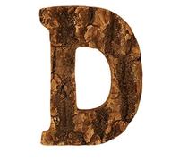 Anawakia Wooden Letters A B C D E F G H I J K L M N O P Q R S T U V W X Y Z Vintage Solid Wood Bark Wood Numbers & 0 1 2 3 4 5 6 7 8 9 Retro DIY Decoration (D)