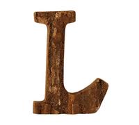 Anawakia Wooden Letters A B C D E F G H I J K L M N O P Q R S T U V W X Y Z Vintage Solid Wood Bark Wood Numbers & 0 1 2 3 4 5 6 7 8 9 Retro DIY Decoration (L)