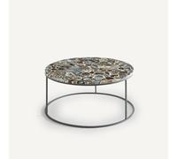 Anaximène Agate and Metal Coffee Table Agate blue