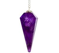 ANAYA AGATE Amethyst Crystal Pendulum for Divination - Certified Dowsing Crystals & Healing Stones for Chakra Balancing & Meditation - Enhance Reiki Spiritual Growth Pendulum Crystal