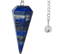 ANAYA AGATE Lapis Lazuli Pendulum, Chakra Pendulum with Chain, Certified Dowsing Crystals and Healing Stones for Divination Meditation, Chakra Balancing and Crystal Grid, Natural Gemstone Pendulums