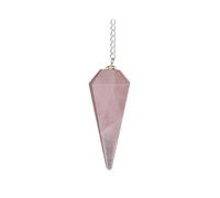 ANAYA AGATE Rose Quartz Pendulum, Chakra Pendulum with Chain, Certified Dowsing Crystals and Healing Stones for Divination Meditation, Chakra Balancing and Crystal Grid, Natural Gemstone Pendulums