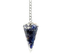 ANAYA AGATE Sodalite Pendulum - Orgone Crystal Pendulum - Dowsing Pendulum for Divination, Meditation, Chakra Healing - Natural Gemstone Pendulum