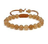 ANAYA AGATE Sunstone Bracelet - Healing Crystal Bracelet for Women, Men - Chic Gemstone Bracelets for Men and Women - 8mm Round Bead Bracelets for Spiritual Healing, Protection, Positive Energy