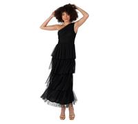 Anaya with Love Women's Midaxi Dress Ladies One Shoulder Sleeveless Tiered Skirt for Wedding Guest Bridesmaid Evening Occasion Ball Gown Black 22
