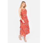 Anaya with Love Women's Tropical Print Strappy Cowl Neck Midi Dress | Size: 8 Anaya with Love Multicolor 8