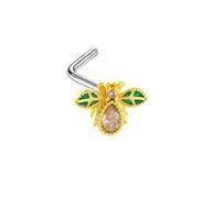 ANAZOZ 20G 1PC Stainless Steel Cartilage Stud Piercings for Women | Bowknot with Pear Cubic Zirconia,Gold Pink,Nickel Free,Hypoallergenic,Daily Wear