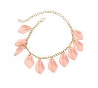 ANAZOZ Anklet for Women Beach Resin, Chain with Petals, Adjustable Anklet Women 8.67 + 4.14 Inch, Pink