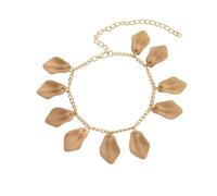 ANAZOZ Beach Anklet Bracelets for Women Resin, Chain with Petals, Adjustable Anklet Bracelets for Women 8.67 + 4.14 Inch, Coffee