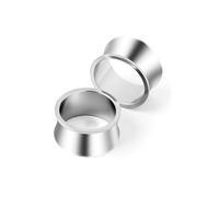 ANAZOZ Earrings for Men 9/16 inch,Ear Gauges Plugs Kit 2 Pieces Stainless Steel Ear Tunnels 14mm Round Hollow Ear Plugs Tunnel Silver