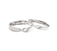 ANAZOZ Eternity Rings for Couple Personalized 925 Sterling Silver, Geometric, Engagement Ring Silver Adjustable for Women and Men