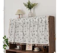 ANAZOZ Light Gray Green Cotton Short Curtain 25x12in 1 Panel
