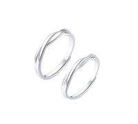 ANAZOZ Men and Women Eternity Rings Personalized Sterling Silver, Interweave, Adjustable Engagement Ring Silver for Women and Men