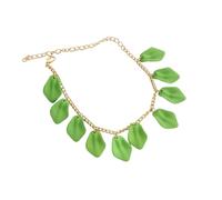 ANAZOZ Resin Ankle Bracelets for Women Beach, Chain with Petals, Anklets for Women Adjustable 8.67 + 4.14 Inch, Light Green