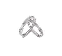 ANAZOZ Sterling Silver Engagement Ring for Couple, Geometric, Silver Adjustable Wedding Ring for Women and Men