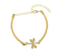 ANAZOZ Womens Anklets Beach Alloy, Dragonfly Shape with Cubic Zirconia, Adjustable Anklets for Women 7.96 + 3.94 Inch, Gold