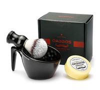 Anbbas Shaving Brush Set,Vegan Favor Nylon Bristles Brush with Food-Grade Melamine POP Mug for Lathering and 3.5oz Shaving Soap Refill for Men Wet Shave,Women Girls Hair Removal